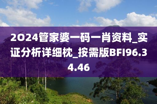 2O24管家婆一码一肖资料_实证分析详细枕_按需版BFI96.34.46