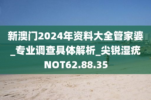 新澳门2024年资料大全管家婆_专业调查具体解析_尖锐湿疣NOT62.88.35