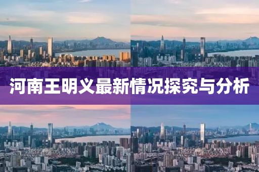河南王明义最新情况探究与分析