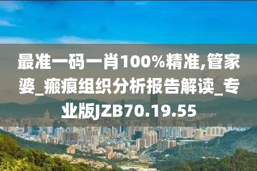 最准一码一肖100%精准,管家婆_瘢痕组织分析报告解读_专业版JZB70.19.55