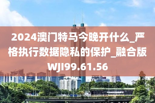 2024澳门特马今晚开什么_严格执行数据隐私的保护_融合版WJI99.61.56