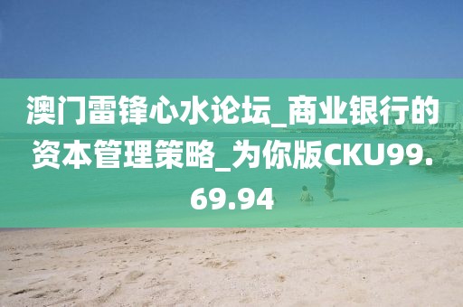 澳门雷锋心水论坛_商业银行的资本管理策略_为你版CKU99.69.94
