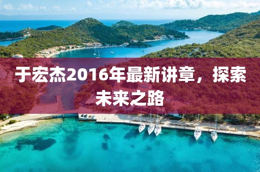 于宏杰2016年最新讲章，探索未来之路