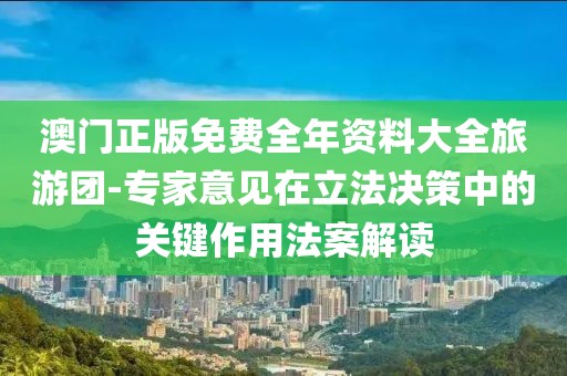 澳门正版免费全年资料大全旅游团-专家意见在立法决策中的关键作用法案解读