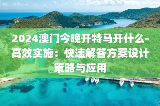 2024澳门今晚开特马开什么-高效实施：快速解答方案设计策略与应用