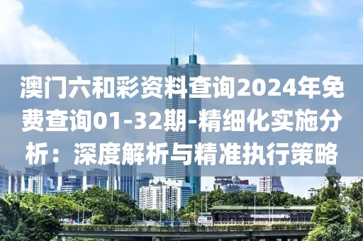 澳门六和彩资料查询2024年免费查询01-32期-精细化实施分析：深度解析与精准执行策略