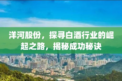 洋河股份，探寻白酒行业的崛起之路，揭秘成功秘诀