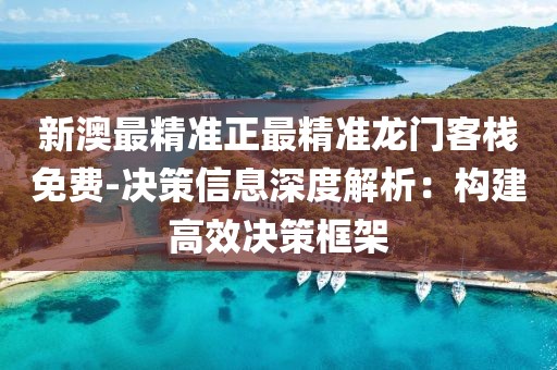 新澳最精准正最精准龙门客栈免费-决策信息深度解析：构建高效决策框架