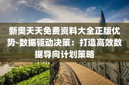 新奥天天免费资料大全正版优势-数据驱动决策：打造高效数据导向计划策略