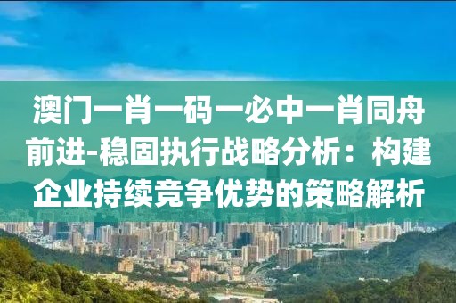 澳门一肖一码一必中一肖同舟前进-稳固执行战略分析：构建企业持续竞争优势的策略解析