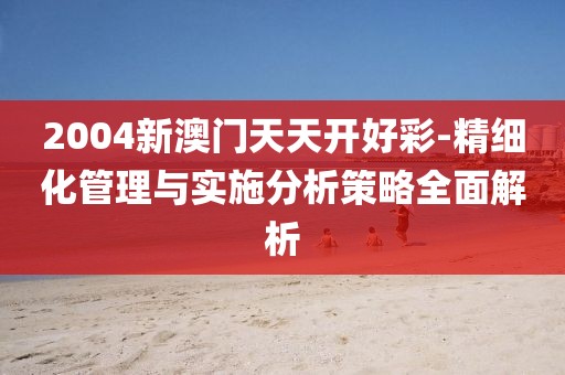 2004新澳门天天开好彩-精细化管理与实施分析策略全面解析