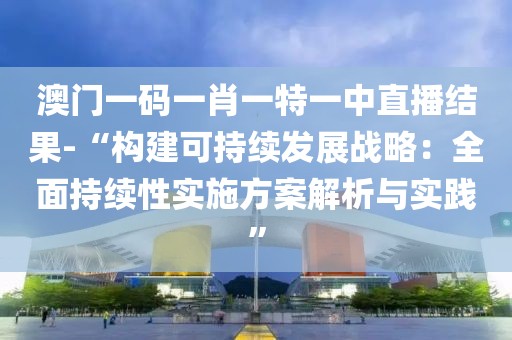 澳门一码一肖一特一中直播结果-“构建可持续发展战略：全面持续性实施方案解析与实践”