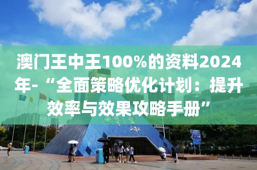 澳门王中王100%的资料2024年-“全面策略优化计划：提升效率与效果攻略手册”