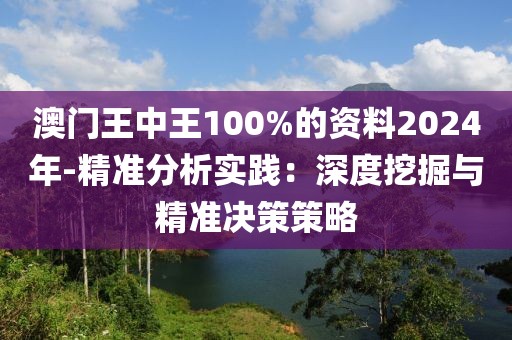 澳门王中王100%的资料2024年-精准分析实践：深度挖掘与精准决策策略