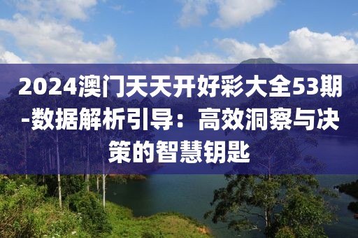 2024澳门天天开好彩大全53期-数据解析引导：高效洞察与决策的智慧钥匙