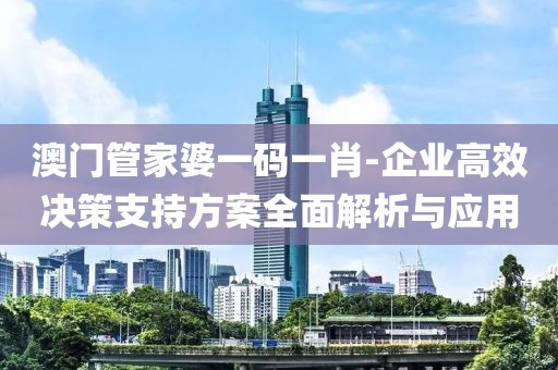 澳门管家婆一码一肖-企业高效决策支持方案全面解析与应用