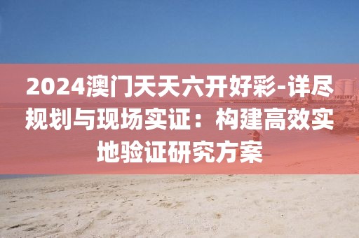 2024澳门天天六开好彩-详尽规划与现场实证：构建高效实地验证研究方案