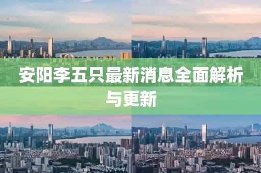 安阳李五只最新消息全面解析与更新