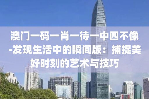 澳门一码一肖一待一中四不像-发现生活中的瞬间版：捕捉美好时刻的艺术与技巧