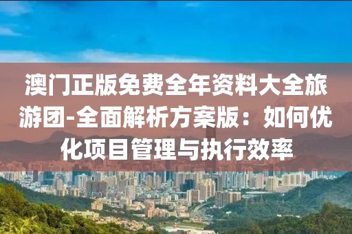 澳门正版免费全年资料大全旅游团-全面解析方案版：如何优化项目管理与执行效率
