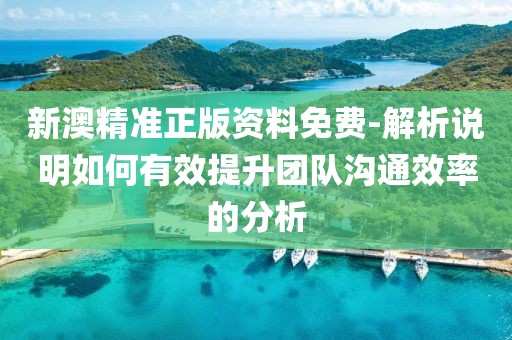 新澳精准正版资料免费-解析说明如何有效提升团队沟通效率的分析