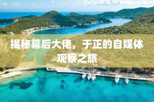 揭秘幕后大佬，于正的自媒体观察之旅