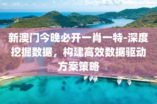 新澳门今晚必开一肖一特-深度挖掘数据，构建高效数据驱动方案策略