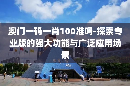 澳门一码一肖100准吗-探索专业版的强大功能与广泛应用场景