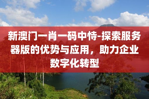 新澳门一肖一码中恃-探索服务器版的优势与应用，助力企业数字化转型