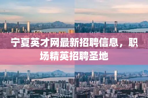 宁夏英才网最新招聘信息，职场精英招聘圣地