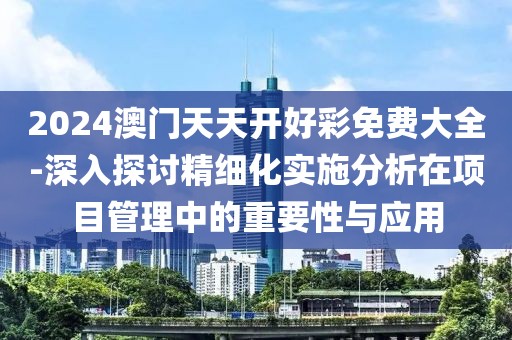 2024澳门天天开好彩免费大全-深入探讨精细化实施分析在项目管理中的重要性与应用
