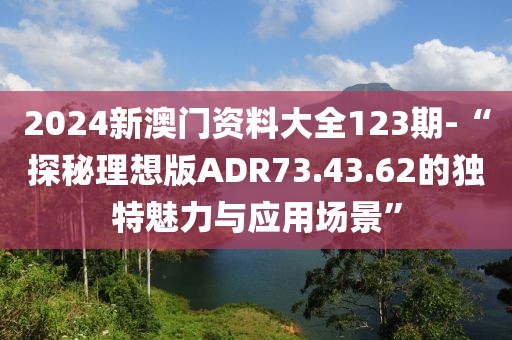 2024新澳门资料大全123期-“探秘理想版ADR73.43.62的独特魅力与应用场景”