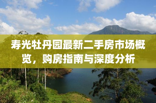寿光牡丹园最新二手房市场概览，购房指南与深度分析