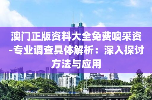 澳门正版资料大全免费噢采资-专业调查具体解析：深入探讨方法与应用