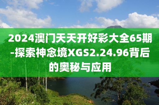 2024澳门天天开好彩大全65期-探索神念境XGS2.24.96背后的奥秘与应用
