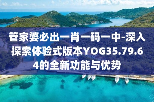 管家婆必出一肖一码一中-深入探索体验式版本YOG35.79.64的全新功能与优势