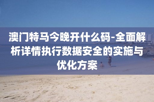 澳门特马今晚开什么码-全面解析详情执行数据安全的实施与优化方案