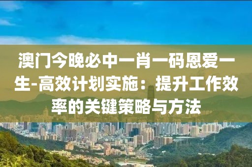 澳门今晚必中一肖一码恩爱一生-高效计划实施：提升工作效率的关键策略与方法