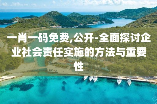一肖一码免费,公开-全面探讨企业社会责任实施的方法与重要性