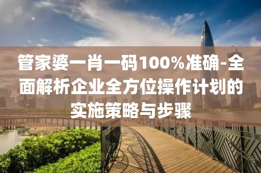管家婆一肖一码100%准确-全面解析企业全方位操作计划的实施策略与步骤