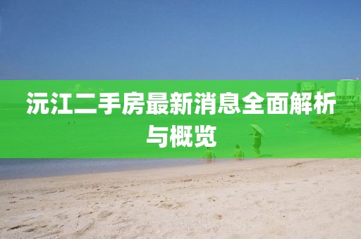 沅江二手房最新消息全面解析与概览