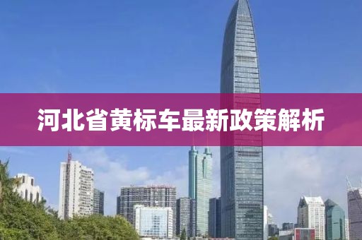 河北省黄标车最新政策解析