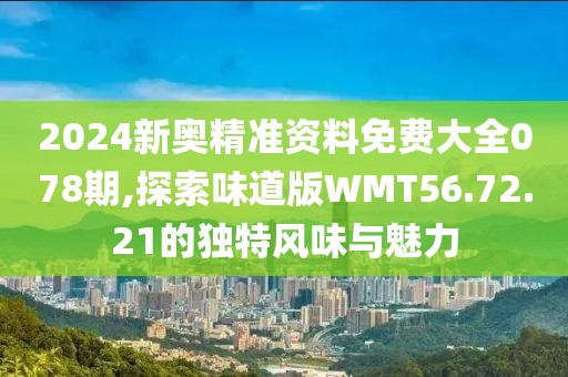 2024新奥精准资料免费大全078期,探索味道版WMT56.72.21的独特风味与魅力