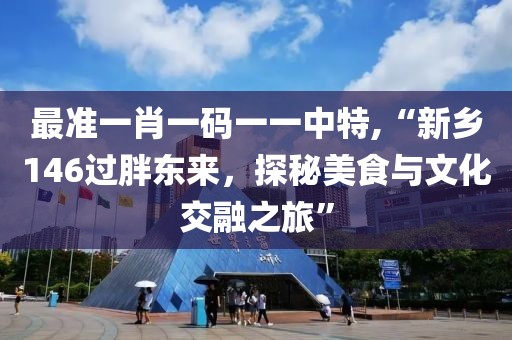 最准一肖一码一一中特,“新乡146过胖东来，探秘美食与文化交融之旅”