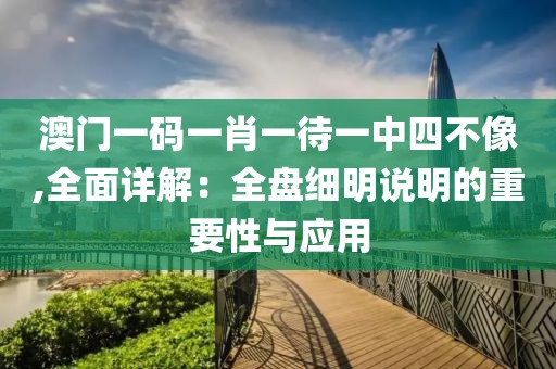 澳门一码一肖一待一中四不像,全面详解：全盘细明说明的重要性与应用