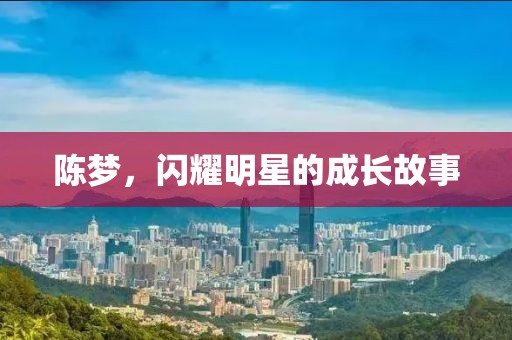 陈梦，闪耀明星的成长故事