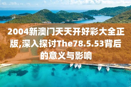 2004新澳门天天开好彩大全正版,深入探讨The78.5.53背后的意义与影响