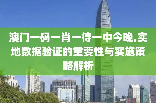 澳门一码一肖一待一中今晚,实地数据验证的重要性与实施策略解析