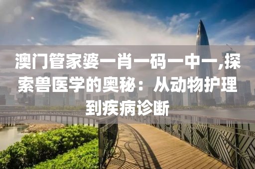 澳门管家婆一肖一码一中一,探索兽医学的奥秘：从动物护理到疾病诊断