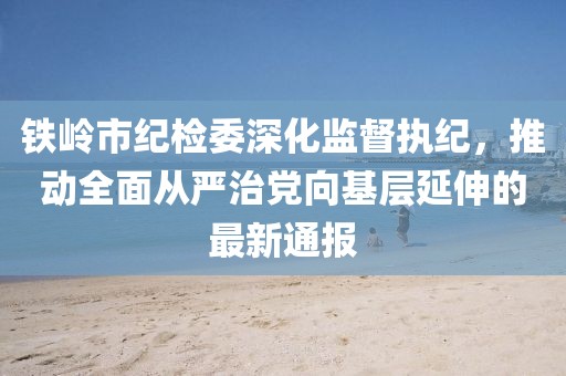 铁岭市纪检委深化监督执纪，推动全面从严治党向基层延伸的最新通报